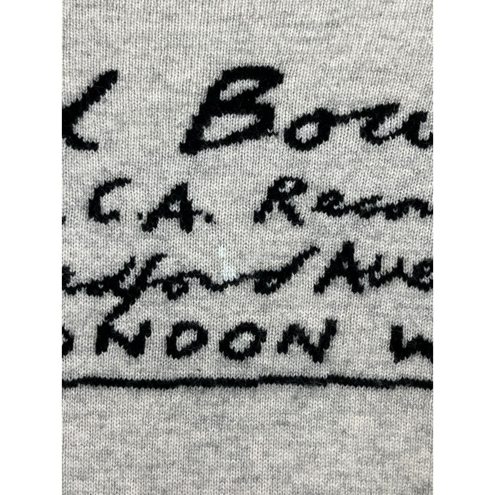 Replica Los Angeles David Bowie 100% Cashmere Sweater Grey Small Raglan Sleeve - Picture 7 of 8
